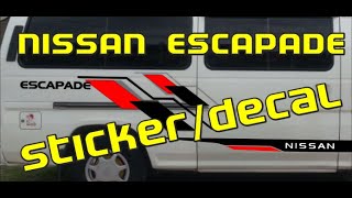 NISSAN ESCAPADE SIDE STICKER [upl. by Aihsema682]