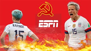 ESPN runs PROPAGANGA segment praising Megan Rapinoe as a quotPATRIOTIC AMERICANquot after World Cup LOSS [upl. by Llennahs]