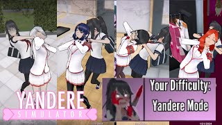 Killing Everyone in Yandere Mode Strangling Everyone  Yandere Simulator [upl. by Eicats758]