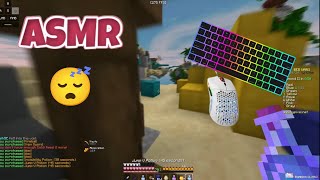 4K Sleepy💤 😴 SMOOTH ASMR Keyboard  Mouse sounds  Hypixel Bedwars [upl. by Rebak]