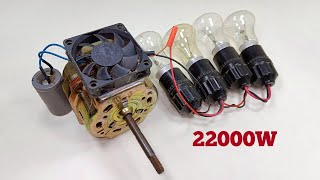 Free Energy 240V Generator New idea electricity from magnetic gear and 100 copper coil capacitor [upl. by Ken346]