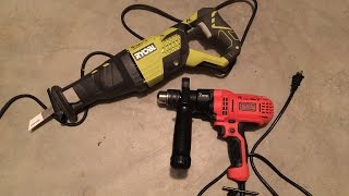 Quick Review Power Drill and Reciprocating Saw [upl. by Ycram]