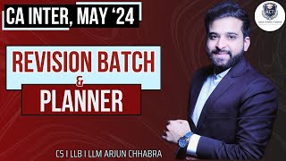 REVISION VIDEOS  PLANNER  FOR CA INTER LAW MAY 2024  ARJUN CHHABRA TUTORIAL [upl. by Nylirahs]