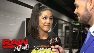 Bayley gives an update on her condition heading into WWE No Mercy Raw Fallout Sept 18 2017 [upl. by Delly]