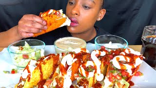 Chanel Raelynn Loaded Crunchy Nacho Cheese and Ranch Tacos Mukbang 먹방 Eating Show [upl. by Lazos379]