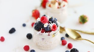 Easy Overnight Steel Cut Oats with Almond Milk and Honey [upl. by Mandy]