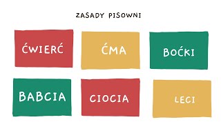 Zmiękczenia Ć Ci  ORTOGRAFIA PISOWNIA WYRAZÓW [upl. by Morie859]