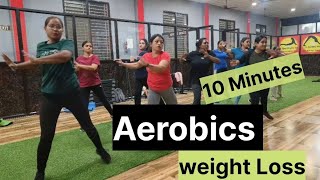 10 Minutes Aerobics workout For weight loss  4 Week transformation [upl. by Colline]