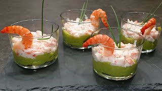 VERRINES de lAvocat et Crevettes recette facile🍤 ՎԵՂԻՆ ծովախեցգետին ավոկադո [upl. by Saylor]