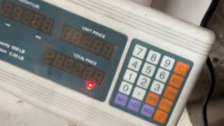 Calibration adjustment of a 600lb pricing scale [upl. by Sanfourd]