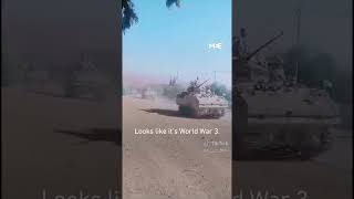 A large number of Jordanian tanks move towards the border with Israel [upl. by Noelc]