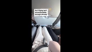 Man invades womans legroom on flight [upl. by Materi]