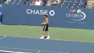 Safin and Haas practicing at the open 2008 [upl. by Dilan15]