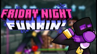 Friday Night Funkin Minecraft Mod  Enderman Week 1 Hard [upl. by Yorztif]