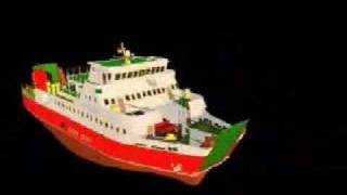 Indonesia Ferry 2004 Animation [upl. by Tarah98]