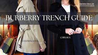 Burberry Trench Coat Buying Guide  Burberry Sandringham vs Chelsea Comparison 💙  Amanda Siedler [upl. by Ahtimat176]