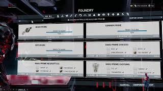 Warframe Farming for the New Prime Frame Live  Intense Farming Session [upl. by Melise]