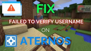 Fix Failed to verify username in Minecraft Aternos server  CandidTechnology [upl. by Joab]