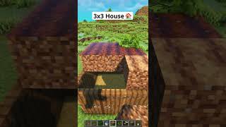 Minecraft 3X3 House🏠 shorts [upl. by Trovillion562]