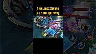 1 Hp Lunox Marksman Vs 5 Full Hp Enemy Attack speed Buildmlbb mlbbcreatorcamp foryou [upl. by Ennoirb]