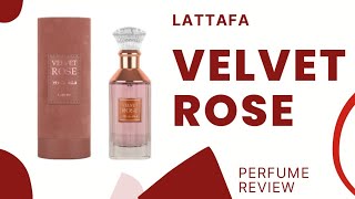 Lattafa Velvet RoseMiddle Eastern Perfume Review lattafa middleeasternperfumes [upl. by Emera]