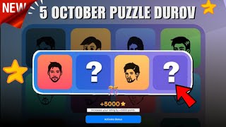 5 October Major Puzzle Durov Solved Today  Major Daily Combo Card 5 October  Major Puzzle Durov [upl. by Amick]