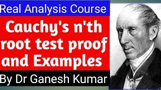 lecture 41  Cauchy nth root test proof and examples My Dear Maths [upl. by Eenobe]