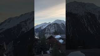 Early morning in Courchevel The Alps Part 36 link in descriptshortstravelexploremountains [upl. by Helali122]