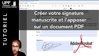 Créer votre signature manuscrite et lapposer sur un document PDF [upl. by Felizio745]