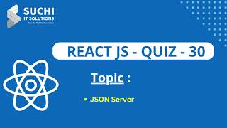 React Quiz 30  JSON Server  suchiit [upl. by Akanke344]