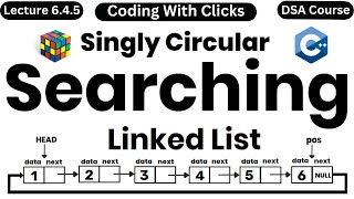 Searching in Circular Linked List  Singly Circular Linked List  Coding With Clicks [upl. by Yoccm653]