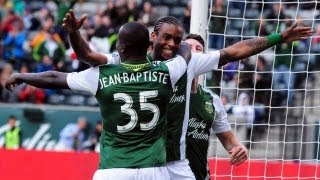 GOAL Andrew JeanBaptiste stunning winner in stoppage time  Portland Timbers vs LA Galaxy [upl. by Wachter]