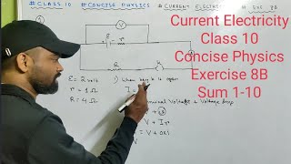 Numericals on Current Electricity Class 10  Icse  Concise Physics  Selina  Physics  Exe 8B [upl. by Hareenum909]