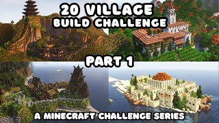 Building 5 Villages in 5 Kingdoms  20 Village Minecraft Challenge Part 1 [upl. by Assenna]