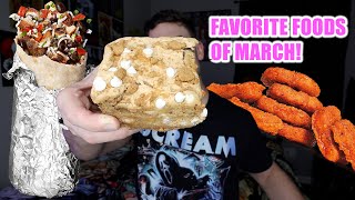 Favorite Foods Of March ASMR Mukbang Cheat Day 🤤 [upl. by Xantha355]