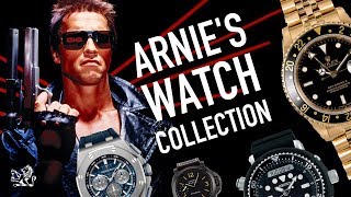 Arnold Schwarzeneggers Watch Collection Seiko Rolex Casio amp More [upl. by Ralat]