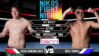 BARE KNUCKLE CHAMPION RICO FRANCO VS DISCO DAVE LOWES UNDER K1 RULES [upl. by Autumn494]