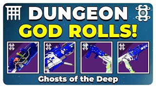 Destiny 2 Ghosts of the Deep Dungeon GOD ROLL GUIDE PVE Rankings [upl. by Hesky]