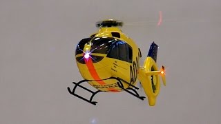 Scale 118 RC EC135 Eurocopter Notarzt ADAC 450 Size Indoor Flight Hallenflug 50fpsHD [upl. by Lohner]