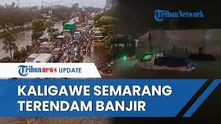 Semarang Diguyur Hujan Lebat Seharian Jalur Pantura Kaligawe Kini Terendam Banjir [upl. by Dyl876]