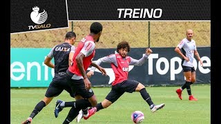 Treino tático abre a quartafeira na Cidade do Galo 31012018 [upl. by Veta]