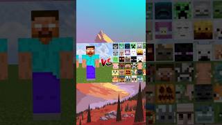 Herobraine vs all 😈mobs 😱shorts minecraft [upl. by Hoshi837]