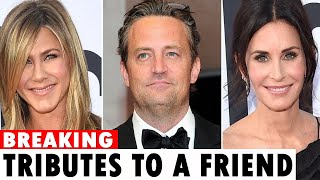 Remembering Matthew Perry Aniston and Coxs Heartfelt Tributes on the Anniversary of His Passing [upl. by Enilorac279]