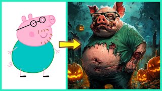 PEPPA PIG All Characters as HALLOWEEN ZOMBIES 2024 [upl. by Dareen977]