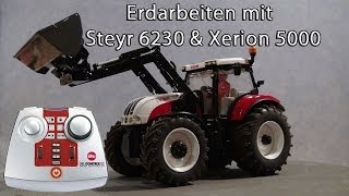 Siku Control Umbau Xerion 5000 Steyr 6230 Frontlader  Erdarbeiten  132 [upl. by Suirtimid817]