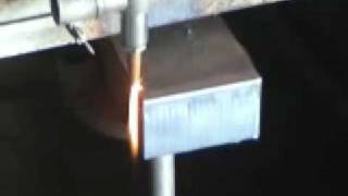 OxyHydrogen Steel Cutting [upl. by Ettenil]