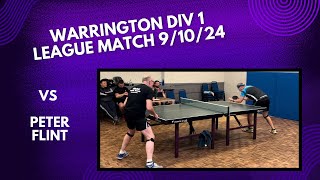 Neil Myatt vs Peter Flint Long pips BH  Warrington Div 1 League Match  91024 [upl. by Aikat]