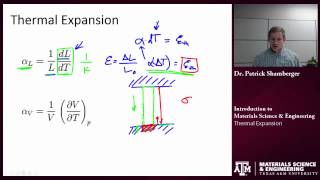 Thermal Expansion Texas AampM Intro to Materials [upl. by Antonie]