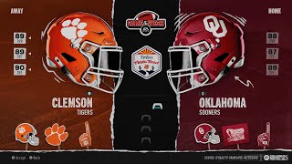 CFP SemiFinal  1 Oklahoma 140 vs 9 Clemson 113  Dynasty Year 2 [upl. by Marc]