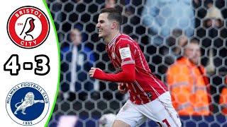 Bristol City vs Millwall 43 Highlights  Sky Bet Championship 2024 eFootball Game Play [upl. by Dorri250]